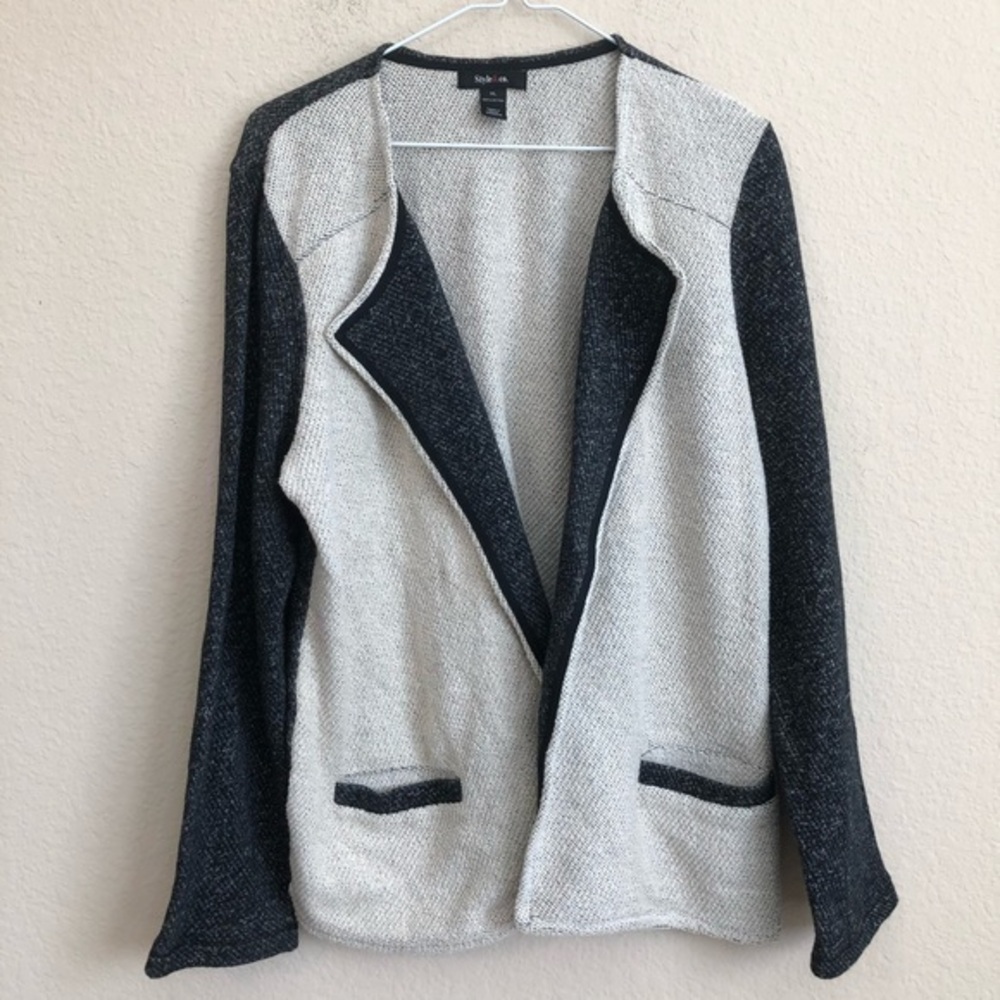Style & Co. Sweater Open Cardigan Pockets Jacket